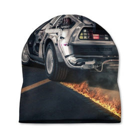 Шапка 3D с принтом DeLorean в городе Новоалтайск, 100% полиэстер | универсальный размер, печать по всей поверхности изделия | back to the future | dmc | zero flux given | время | делориан | док | конденсатор потока | марти макфлай | плутоний | путешествия во времени | роберт земекис | фантастика | эммет браун