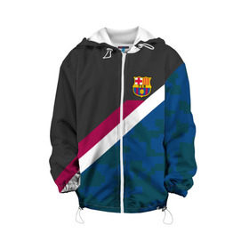 Детская куртка 3D с принтом FC Barcelona Sport camo II в городе Новоалтайск, 100% полиэстер | застежка — молния, подол и капюшон оформлены резинкой с фиксаторами, по бокам — два кармана без застежек, один потайной карман на груди, плотность верхнего слоя — 90 г/м2; плотность флисового подклада — 260 г/м2 | fc | fc barcelona | fcb | fly emirates | ronaldo | абстракция | барселона | геометрия | зож | клуб | линии | месси | модные | мяч | реал мадрид | спорт | спортивные | тренды | футбол | футбольный клуб | эмблема