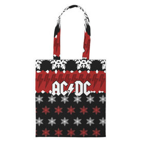 Сумка 3D повседневная с принтом Праздничный AC/DC в городе Новоалтайск, 100% полиэстер | Плотность: 200 г/м2; Размер: 34×35 см; Высота лямок: 30 см | ac dc | acdc | for those about to ro | австралийская | ангус янг | блюз рок | головы | группа | знак | красный | крис слэйд | музыканты | надпись | новогодний | новый год | певцы | праздник | рождество | рок | рок н ролл