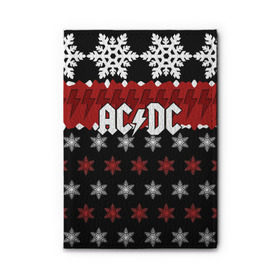 Обложка для автодокументов с принтом Праздничный AC/DC в городе Новоалтайск, натуральная кожа |  размер 19,9*13 см; внутри 4 больших “конверта” для документов и один маленький отдел — туда идеально встанут права | ac dc | acdc | for those about to ro | австралийская | ангус янг | блюз рок | головы | группа | знак | красный | крис слэйд | музыканты | надпись | новогодний | новый год | певцы | праздник | рождество | рок | рок н ролл