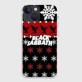 Чехол для iPhone 13 mini с принтом Праздничный Black Sabbath в городе Новоалтайск,  |  | black sabbath | группа | новогодний | новый год | рождество | свитер | снежинки | хард рок | хеви метал