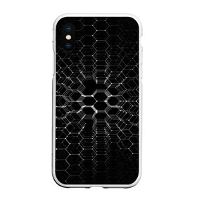 Чехол для iPhone XS Max матовый с принтом Карбоновые СОТЫ в городе Новоалтайск, Силикон | Область печати: задняя сторона чехла, без боковых панелей | abstraction | internet | абстракция | молекула | текстура | технологии | узоры | форма | фрактал | цвет
