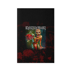 Обложка для паспорта матовая кожа с принтом Индеец Iron Maiden в городе Новоалтайск, натуральная матовая кожа | размер 19,3 х 13,7 см; прозрачные пластиковые крепления | iron maiden | адриан смит | айрон мейден | группа | дэйв мюррей | железная дева | ирон майден | кровь | метал | мрачный | музыка | песни | рок | сердце | стив харрис | тяжелый | хеви | хевиметал