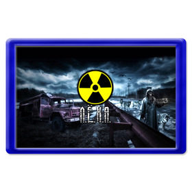 Магнит 45*70 с принтом S.T.A.L.K.E.R. - Л.Ё.Х.А. в городе Новоалтайск, Пластик | Размер: 78*52 мм; Размер печати: 70*45 | stalker | алексей | волки | грузовик | имя | леха | леша | мрак | припять | птицы | радиация | сталкер | чернобыль