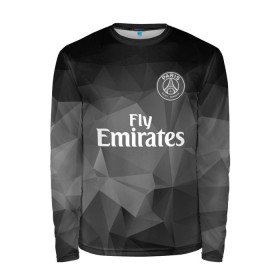 Мужской лонгслив 3D с принтом PSG 2018 Original #5 в городе Новоалтайск, 100% полиэстер | длинные рукава, круглый вырез горловины, полуприлегающий силуэт | fc | fly emirates | paris | psg | лого | париж | псж | спорт | спортивные | фк | футбольный клуб