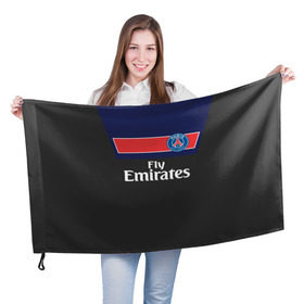 Флаг 3D с принтом PSG 2018 Original #9 в городе Новоалтайск, 100% полиэстер | плотность ткани — 95 г/м2, размер — 67 х 109 см. Принт наносится с одной стороны | 