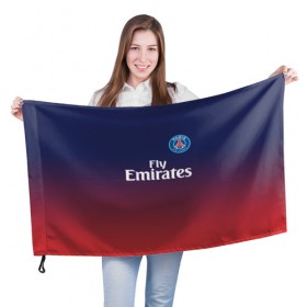Флаг 3D с принтом PSG 2018 Original #12 в городе Новоалтайск, 100% полиэстер | плотность ткани — 95 г/м2, размер — 67 х 109 см. Принт наносится с одной стороны | fc | fly emirates | paris | psg | лого | париж | псж | спорт | спортивные | фк | футбольный клуб