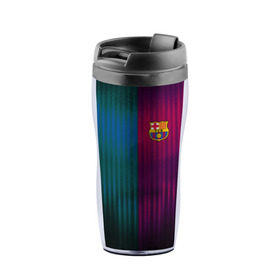 Термокружка-непроливайка с принтом FC Barcelona 2018 abstract в городе Новоалтайск, внутренняя часть — пищевой пластик, наружная часть — прозрачный пластик, между ними — полиграфическая вставка с рисунком | объем — 350 мл, герметичная крышка | Тематика изображения на принте: fc | fc barcelona | fcb | fly emirates | ronaldo | абстракция | барселона | геометрия | зож | клуб | линии | месси | модные | мяч | реал мадрид | спорт | спортивные | тренды | футбол | футбольный клуб | эмблема