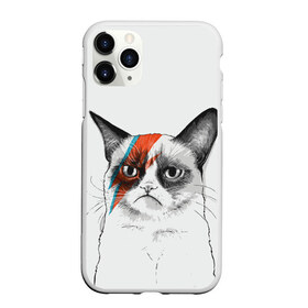Чехол для iPhone 11 Pro матовый с принтом Grumpy cat (David Bowie) в городе Новоалтайск, Силикон |  | бодиарт | грумпи | дэвид боуи | злой кот | интернет | котей | котик | кошка | мем | мемас | мемчик. | молния на лице | рисунок на лице | сердитый