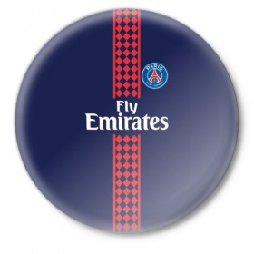 Значок с принтом PSG 2018 Original #19 в городе Новоалтайск,  металл | круглая форма, металлическая застежка в виде булавки | Тематика изображения на принте: fc | fly emirates | paris | psg | лого | париж | псж | спорт | спортивные | фк | футбольный клуб