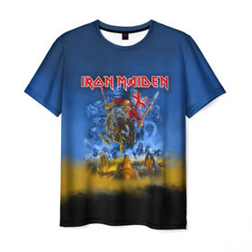 Мужская футболка 3D с принтом Iron Maiden в городе Новоалтайск, 100% полиэфир | прямой крой, круглый вырез горловины, длина до линии бедер | iron maiden | адриан смит | айрон мейден | гроза | группа | дэйв мюррей | железная дева | ирон майден | метал | мрачный | музыка | песни | рок | стив харрис | тяжелый | флаг | хеви | хевиметал