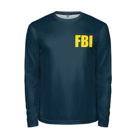 Мужской лонгслив 3D с принтом FBI в городе Новоалтайск, 100% полиэстер | длинные рукава, круглый вырез горловины, полуприлегающий силуэт | fbi jacket | special forces | спецслужбы | фбр | федеральное бюро расследований