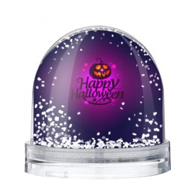 Водяной шар с принтом Happy Halloween в городе Новоалтайск, Пластик | Изображение внутри шара печатается на глянцевой фотобумаге с двух сторон | halloween | тыква | хэллоуин
