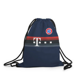 Рюкзак-мешок 3D с принтом FC Bayern 2018 Original #5 в городе Новоалтайск, 100% полиэстер | плотность ткани — 200 г/м2, размер — 35 х 45 см; лямки — толстые шнурки, застежка на шнуровке, без карманов и подкладки | Тематика изображения на принте: bayern | fly fc | бавария | спорт | футбольный клуб