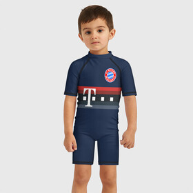 Детский купальный костюм 3D с принтом FC Bayern 2018 Original #5 в городе Новоалтайск, Полиэстер 85%, Спандекс 15% | застежка на молнии на спине | bayern | fly fc | бавария | спорт | футбольный клуб