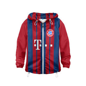 Детская ветровка 3D с принтом FC Bayern 2018 Original #8 в городе Новоалтайск, 100% полиэстер | подол и капюшон оформлены резинкой с фиксаторами, по бокам два кармана без застежек, один потайной карман на груди | bayern | fly fc | бавария | спорт | футбольный клуб