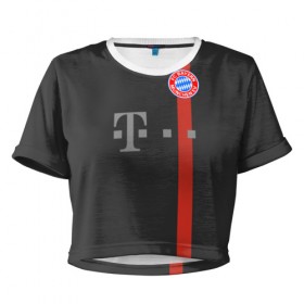 Женская футболка 3D укороченная с принтом FC Bayern 2018 Original #4 в городе Новоалтайск, 100% полиэстер | круглая горловина, длина футболки до линии талии, рукава с отворотами | bayern | bayern munchen | fc bayern | football | football club | sport | бавария | спорт | футбол | футбольный клуб
