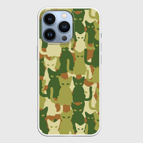 Чехол для iPhone 13 Pro с принтом Камуфляж в городе Новоалтайск,  |  | Тематика изображения на принте: camouflage | cat | камуфляж | кот