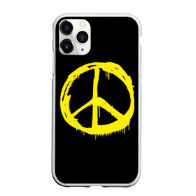 Чехол для iPhone 11 Pro Max матовый с принтом Peace в городе Новоалтайск, Силикон |  | Тематика изображения на принте: peace | vppdgryphon | арт | краска | мирный | миролюбивый | пацифик | прикольные | хиппи | цветные