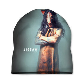 Шапка 3D с принтом Jigsaw 2 в городе Новоалтайск, 100% полиэстер | универсальный размер, печать по всей поверхности изделия | jigsaw | джон крамер | триллер