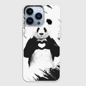 Чехол для iPhone 13 Pro с принтом Panda love в городе Новоалтайск,  |  | Тематика изображения на принте: 14 февраля | love | panda | panda love | день святого валентина | любовь | панда