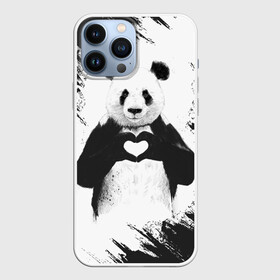 Чехол для iPhone 13 Pro Max с принтом Panda love в городе Новоалтайск,  |  | Тематика изображения на принте: 14 февраля | love | panda | panda love | день святого валентина | любовь | панда