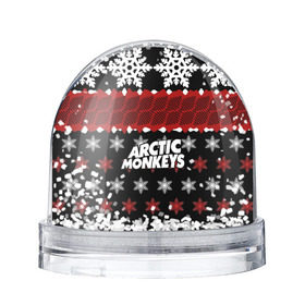 Снежный шар с принтом Праздничный Arctic Monkeys в городе Новоалтайск, Пластик | Изображение внутри шара печатается на глянцевой фотобумаге с двух сторон | алекс тёрнер | арктик | арктические мартышки | гаражный | группа | джейми кук | знак | инди рок | красный | м | манкис | музыка | надпись | ник о мэлли | новогодний | новый год | обезьяна