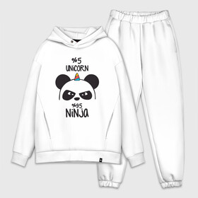 Мужской костюм хлопок OVERSIZE с принтом Unicorn ninja в городе Новоалтайск,  |  | panda dab | unicorn ninja