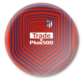 Значок с принтом Atletico Madrid Original #2 в городе Новоалтайск,  металл | круглая форма, металлическая застежка в виде булавки | Тематика изображения на принте: атлетико мадрид | эмблема