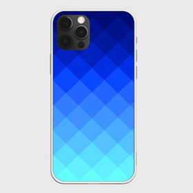 Чехол для iPhone 12 Pro с принтом Blue geometria в городе Новоалтайск, силикон | область печати: задняя сторона чехла, без боковых панелей | Тематика изображения на принте: blue | geometria | абстракция | бирюза | бирюзовый | геометрия | куб | синий