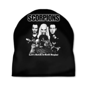 Шапка 3D с принтом Группа Scorpions в городе Новоалтайск, 100% полиэстер | универсальный размер, печать по всей поверхности изделия | scorpions | группа | скорпионс | хард | хардрок