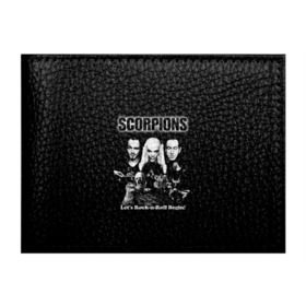 Обложка для студенческого билета с принтом Группа Scorpions в городе Новоалтайск, натуральная кожа | Размер: 11*8 см; Печать на всей внешней стороне | scorpions | группа | скорпионс | хард | хардрок