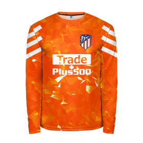 Мужской лонгслив 3D с принтом Atletico Madrid Original #5 в городе Новоалтайск, 100% полиэстер | длинные рукава, круглый вырез горловины, полуприлегающий силуэт | атлетико мадрид | полосы | эмблема