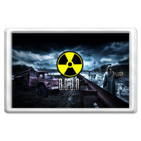 Магнит 45*70 с принтом S.T.A.L.K.E.R. - В.О.В.А. в городе Новоалтайск, Пластик | Размер: 78*52 мм; Размер печати: 70*45 | stalker | владимир | вова | волки | володя | грузовик | имя | мрак | припять | птицы | радиация | сталкер | чернобыль