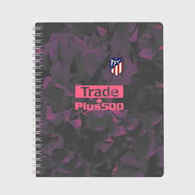 Тетрадь с принтом Atletico Madrid Original #8 в городе Новоалтайск, 100% бумага | 48 листов, плотность листов — 60 г/м2, плотность картонной обложки — 250 г/м2. Листы скреплены сбоку удобной пружинной спиралью. Уголки страниц и обложки скругленные. Цвет линий — светло-серый
 | атлетико мадрид | полигоны | эмблема