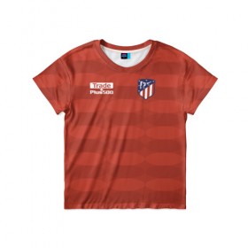 Детская футболка 3D с принтом Atletico Madrid Original #10 в городе Новоалтайск, 100% гипоаллергенный полиэфир | прямой крой, круглый вырез горловины, длина до линии бедер, чуть спущенное плечо, ткань немного тянется | Тематика изображения на принте: атлетико мадрид | эмблема