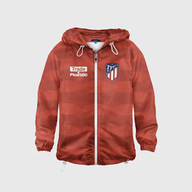 Детская ветровка 3D с принтом Atletico Madrid Original #10 в городе Новоалтайск, 100% полиэстер | подол и капюшон оформлены резинкой с фиксаторами, по бокам два кармана без застежек, один потайной карман на груди | атлетико мадрид | эмблема