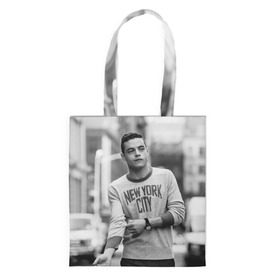 Сумка 3D повседневная с принтом Rami Malek в городе Новоалтайск, 100% полиэстер | Плотность: 200 г/м2; Размер: 34×35 см; Высота лямок: 30 см | mr robot | rami malek | мистер робот | рами малек