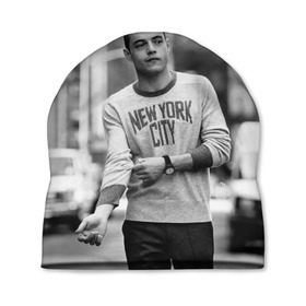 Шапка 3D с принтом Rami Malek в городе Новоалтайск, 100% полиэстер | универсальный размер, печать по всей поверхности изделия | mr robot | rami malek | мистер робот | рами малек