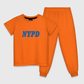 Детская пижама хлопок с принтом NYPD в городе Новоалтайск, 100% хлопок |  брюки и футболка прямого кроя, без карманов, на брюках мягкая резинка на поясе и по низу штанин
 | new york police department | департамент | нью йорк