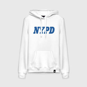 Женская толстовка хлопок с принтом NYPD в городе Новоалтайск, френч-терри, мягкий теплый начес внутри (100% хлопок) | карман-кенгуру, эластичные манжеты и нижняя кромка, капюшон с подкладом и шнурком | new york police department | департамент | нью йорк