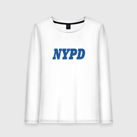 Женский лонгслив хлопок с принтом NYPD в городе Новоалтайск, 100% хлопок |  | new york police department | департамент | нью йорк