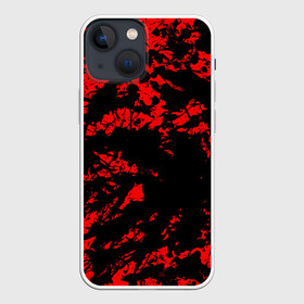 Чехол для iPhone 13 mini с принтом Красные краски в городе Новоалтайск,  |  | abstraction | абстракция красок | брызги красок | краска | красные краски | потертость красок | разводы красок | черно белый
