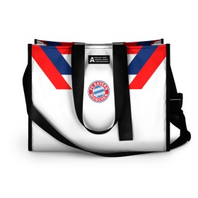 Сумка-шоппер 3D с принтом Bayern Munchen - FC Bayern в городе Новоалтайск, 100% полиэстер | застегивается на металлическую кнопку; внутренний карман застегивается на молнию. Стенки укреплены специальным мягким материалом, чтобы защитить содержимое от несильных ударов
 | 0x000000123 | bayern munchen | black | fcb | football | premium | бавария мюнхен | футбол | чёрный