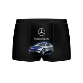 Мужские трусы 3D с принтом Mercedes-Benz в городе Новоалтайск, 50% хлопок, 50% полиэстер | классическая посадка, на поясе мягкая тканевая резинка | kомпания производитель легковых автомобилей премиального класса | немецкое качество