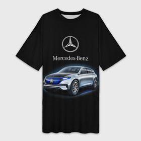 Платье-футболка 3D с принтом Mercedes Benz в городе Новоалтайск,  |  | kомпания производитель легковых автомобилей премиального класса | немецкое качество