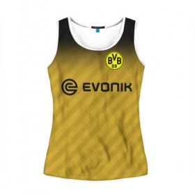 Женская майка 3D с принтом FC Borussia 2018 Original #1 в городе Новоалтайск, 100% полиэстер | круглая горловина, прямой силуэт, длина до линии бедра | боруссия | дортмунд