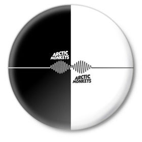 Значок с принтом Arctic Monkeys в городе Новоалтайск,  металл | круглая форма, металлическая застежка в виде булавки | алекс тёрнер | арктик | арктические мартышки | гаражный | группа | джейми кук | инди рок | манкис | музыка | мэтт хелдер | ник о мэлли | обезьяна | постпанк ривайвл | психоделический | рок