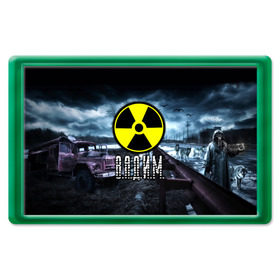 Магнит 45*70 с принтом S.T.A.L.K.E.R. - В.А.Д.И.М. в городе Новоалтайск, Пластик | Размер: 78*52 мм; Размер печати: 70*45 | stalker | вадик | вадим | волки | грузовик | имя | мрак | припять | птицы | радиация | сталкер | чернобыль