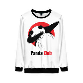 Женский свитшот 3D с принтом Panda dub в городе Новоалтайск, 100% полиэстер с мягким внутренним слоем | круглый вырез горловины, мягкая резинка на манжетах и поясе, свободная посадка по фигуре | dab | dance | dub | movement | panda | движение | панда | танец